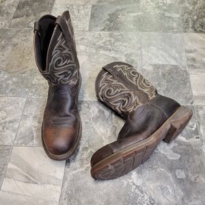 Durango Rebel Work Boots Brown Leather Composite Toe Western DB4304 Mens 13D